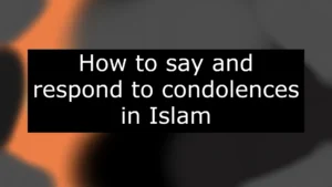 condolences in islam