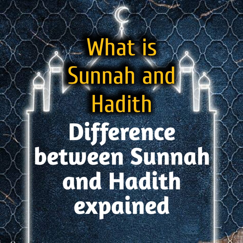 difference between Sunnah and Hadith